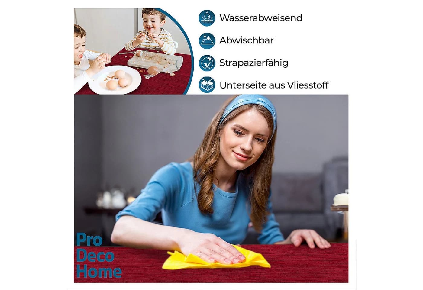 DecoHomeTextil Wachstuch-Tischdecke PVC mit Vliesrückseite - Bild 5