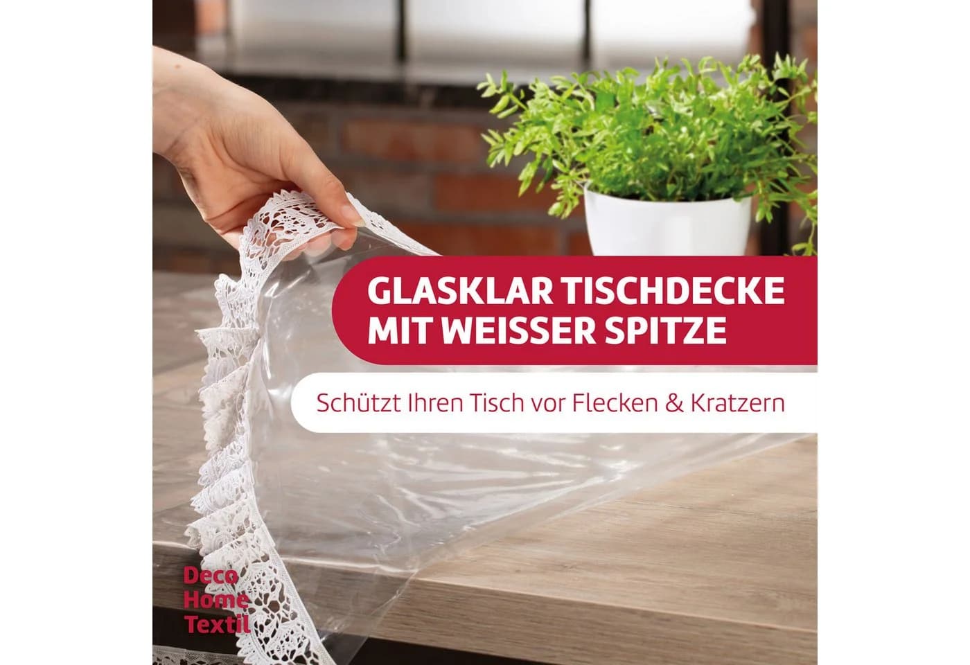 DecoHomeTextil Schutztischdecke Pey Glasklar Oval 140x190cm
