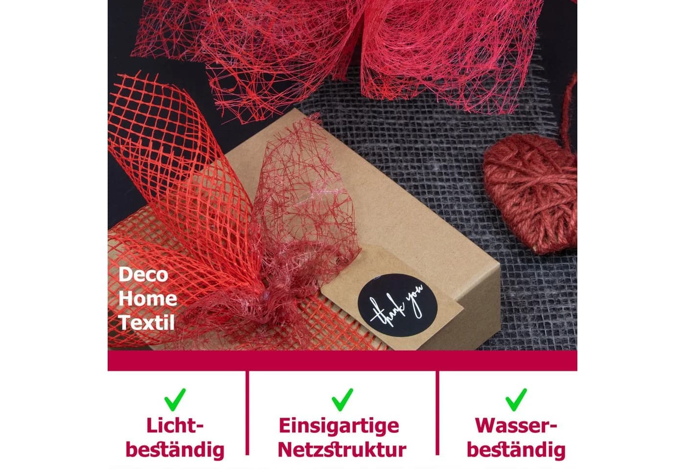 DecoHomeTextil Heimtextilmanufaktur Tischläufer SIZO® Deco Jute Weiß - Bild 5