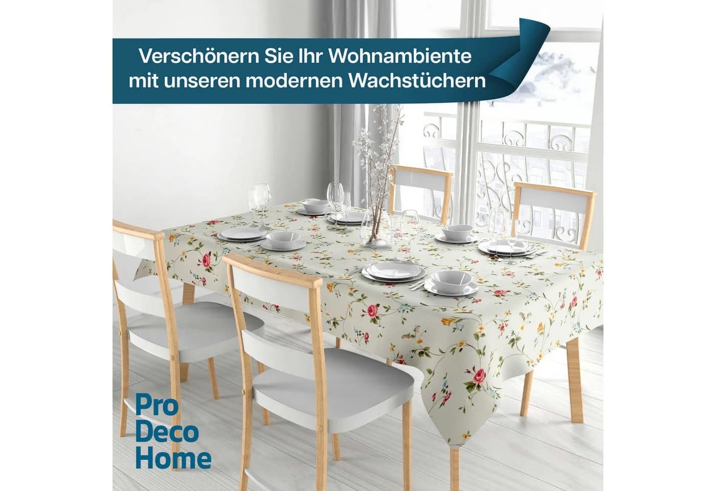 DecoHomeTextil Wachstuch-Tischdecke PVC mit Vliesrückseite - Bild 3