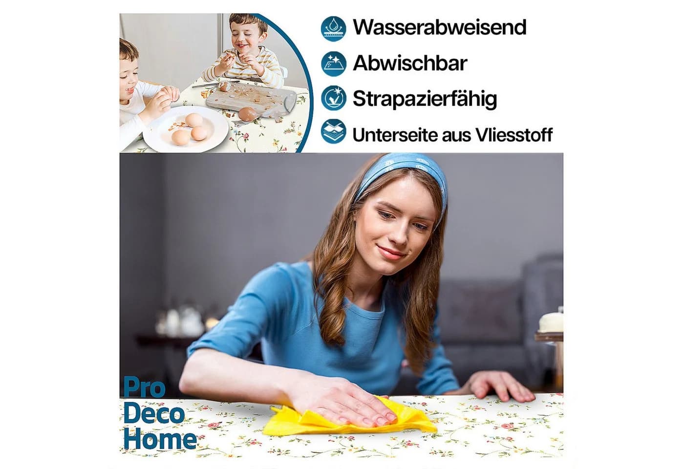 DecoHomeTextil Wachstuch-Tischdecke PVC mit Vliesrückseite - Bild 5