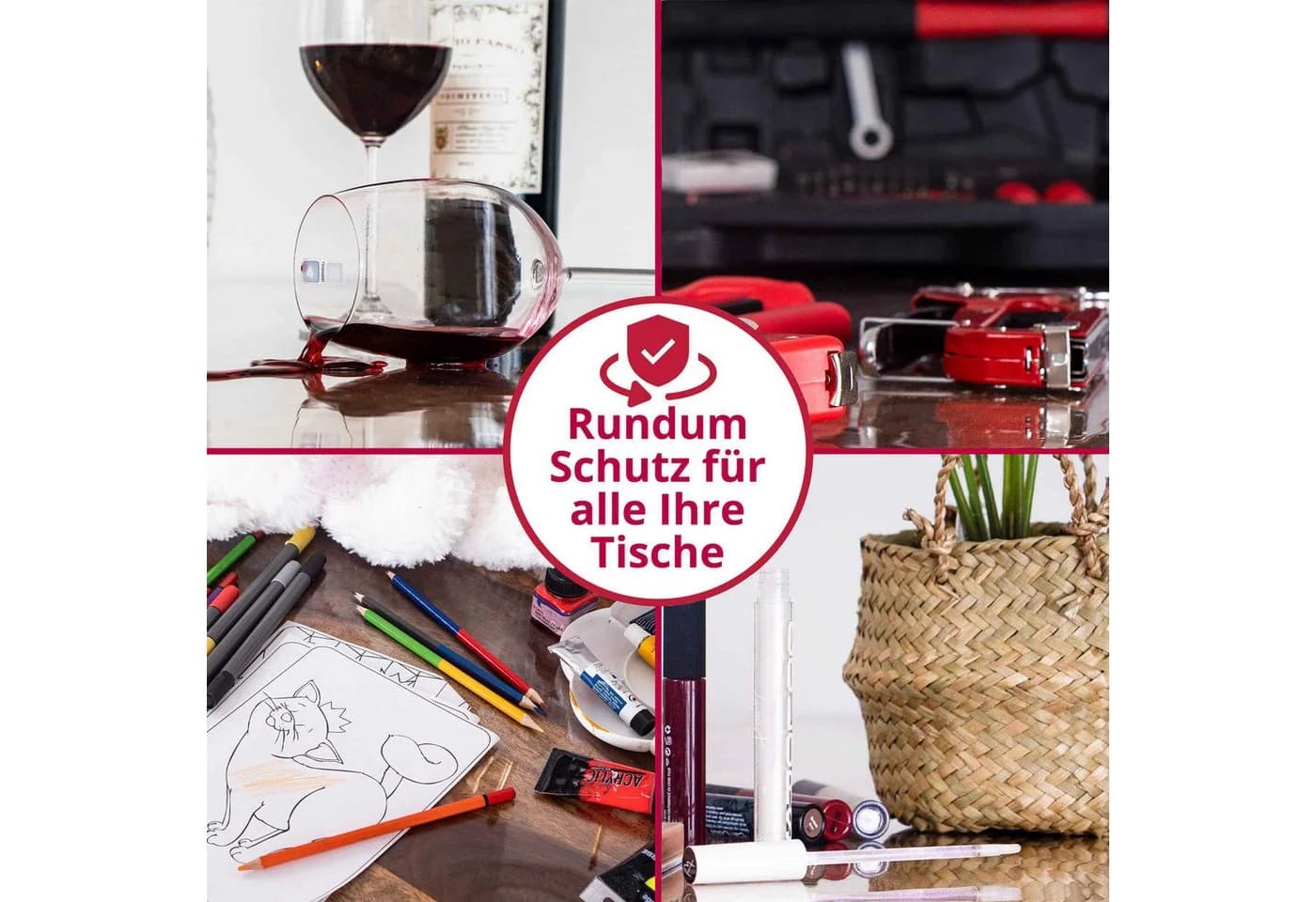 DecoHomeTextil Transparente Schutzfolie Vinyl abwaschbar - Bild 3