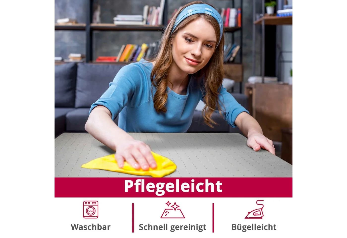 DecoHomeTextil Tischdecke Punkte Muster Weiß Polyester