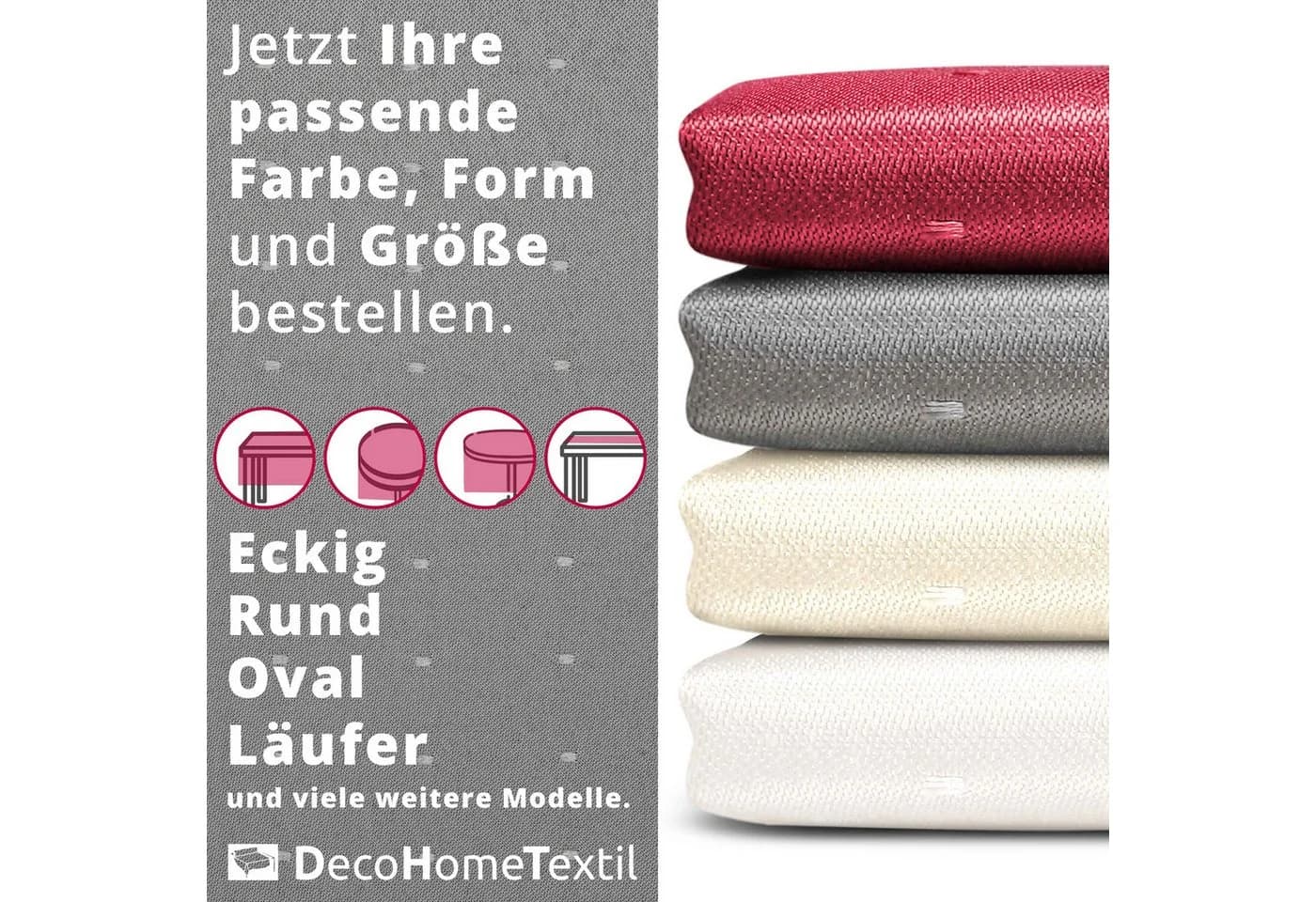DecoHomeTextil Tischdecke Punkte Muster Weiß Polyester - Bild 3