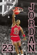 Close Up Poster Michael Jordan 23 Basketball Bild 2