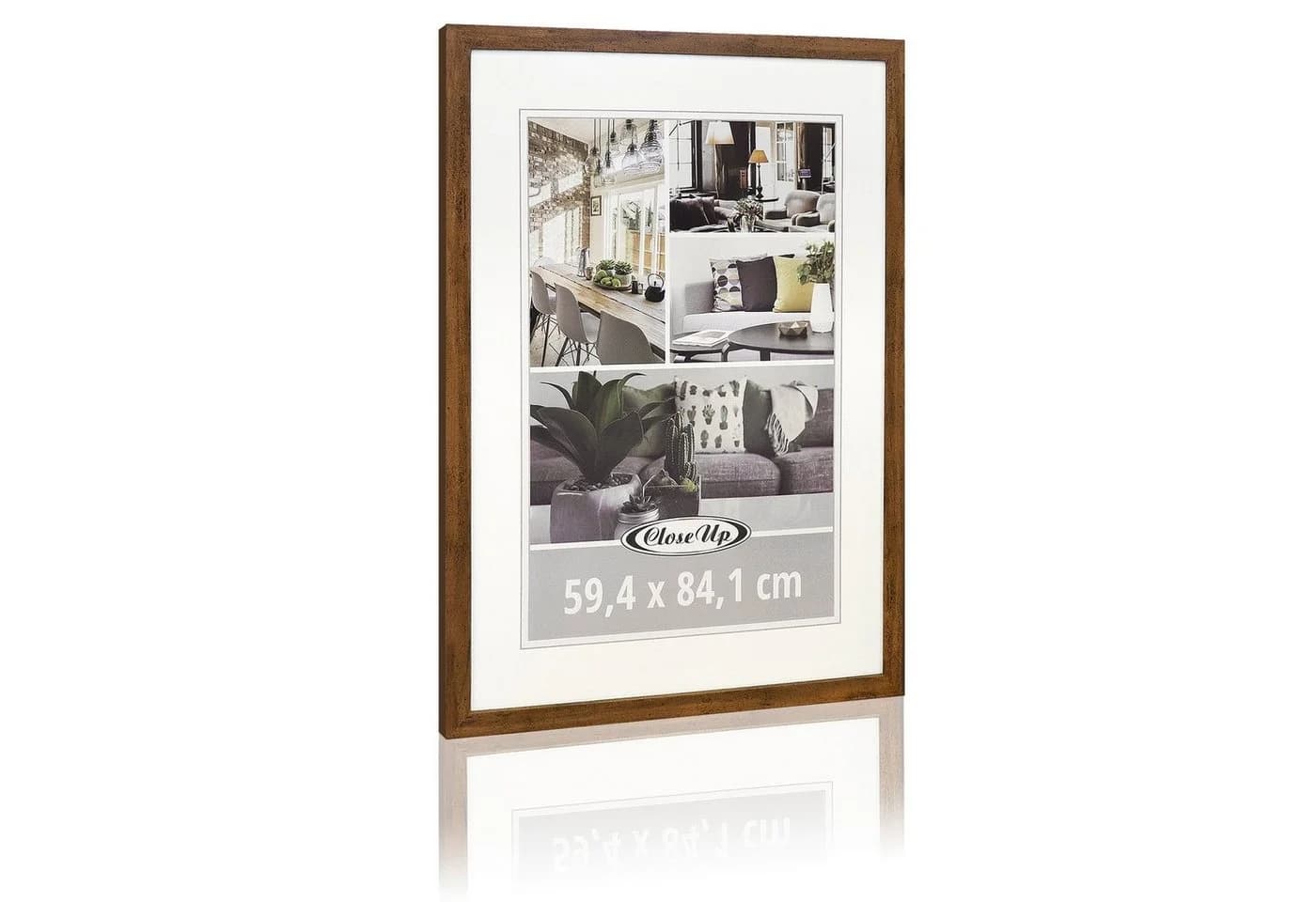 Close Up Posterrahmen Eiche Dunkel PVC Glas