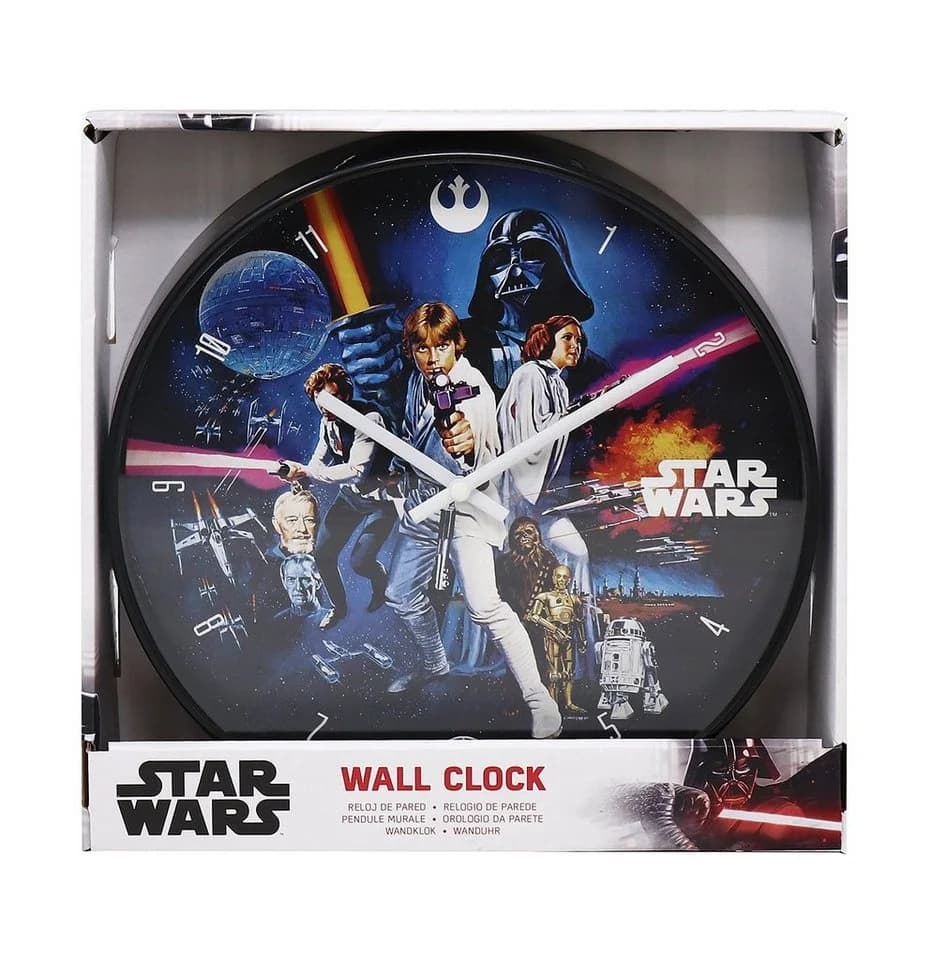 Star Wars Wanduhr A New Hope Classic Grün/Blau