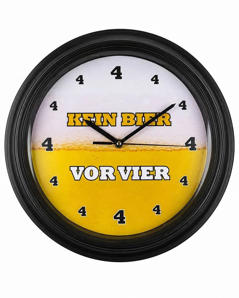 Out of the Blue Wanduhr "Kein Bier vor 4" mit Sound - Bild 2