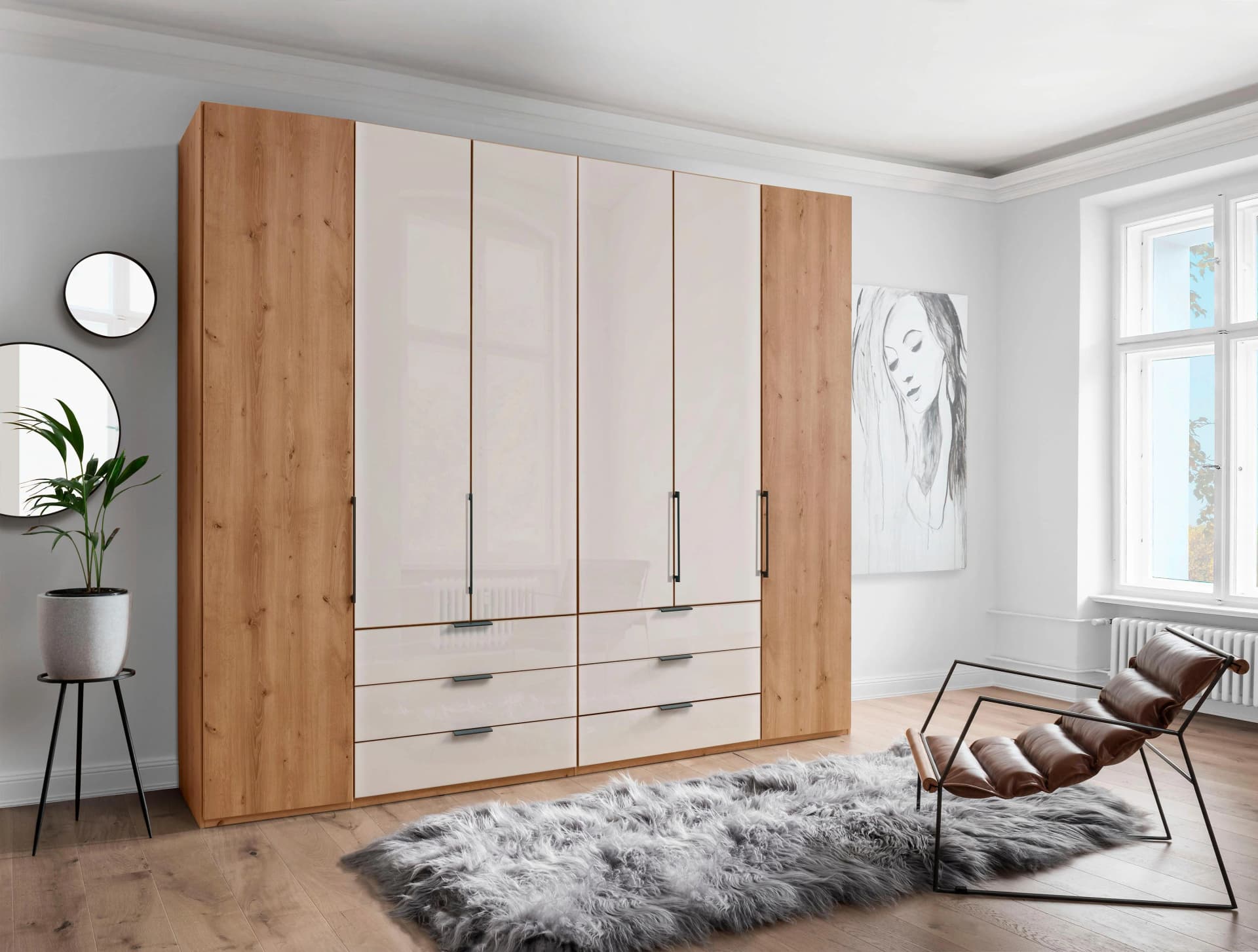Falttürenschrank WIEMANN Monaco Braun