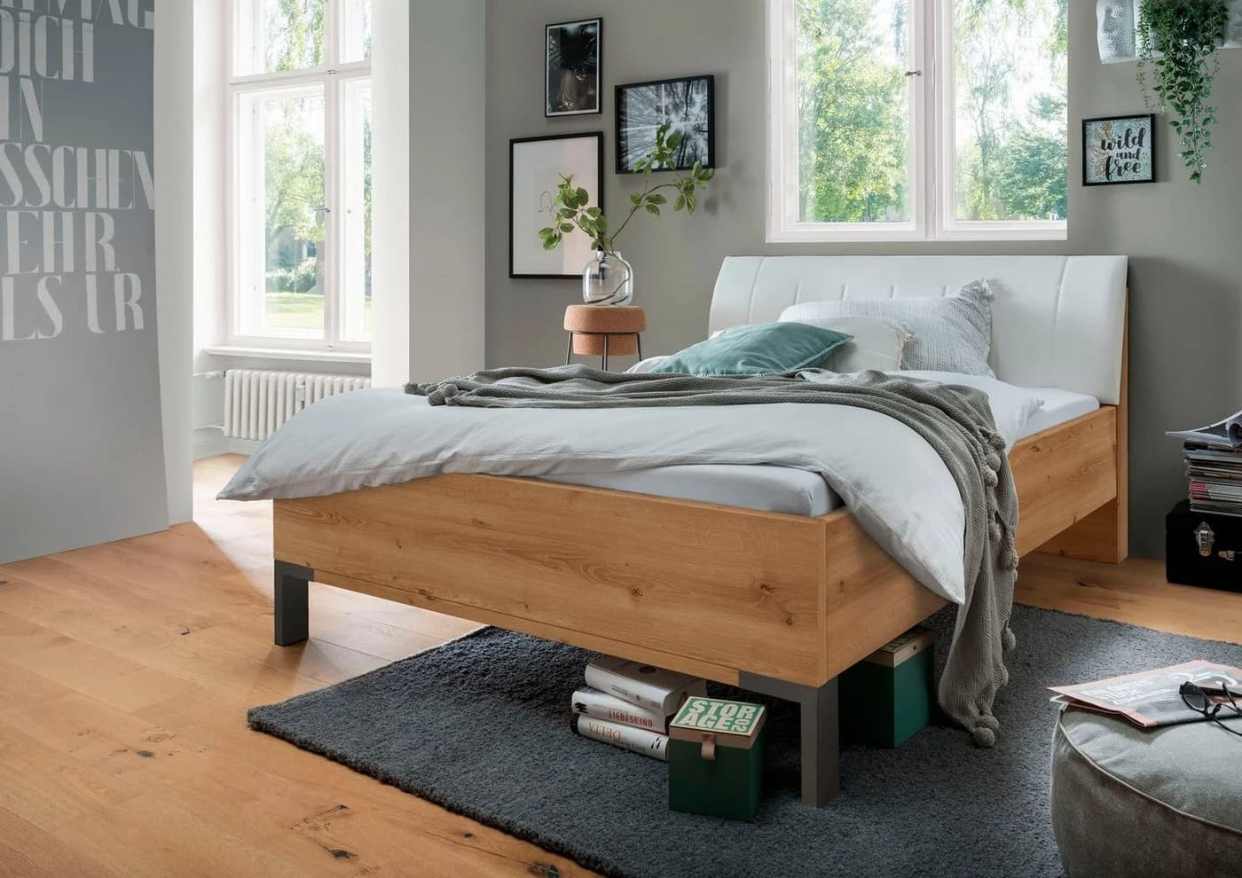 Futonbett WIEMANN Monaco mit Polsterkopfteil