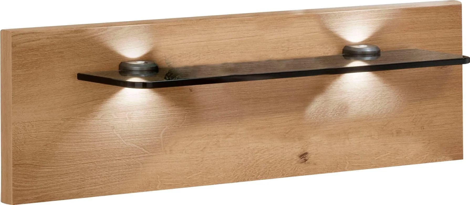 WIEMANN Aufsatzpaneel Monaco Grau Weiss Braun Glas Holzwerkstoff LED