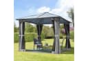 TOOLPORT Pavillon Gartenpavillon Moonlight Deluxe Grau mit 4 Seitenteilen und Moskitonetzen Bild 1