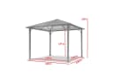 TOOLPORT Hardtop Gartenpavillon Moonlight Deluxe 3x3 m Creme mit Seitenteilen Bild 1