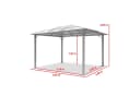 TOOLPORT Gartenpavillon Moonlight Deluxe grau mit 4 Seitenteilen und Moskitonetzen Bild 2