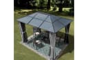 TOOLPORT Gartenpavillon Moonlight Deluxe grau mit 4 Seitenteilen und Moskitonetzen Bild 4