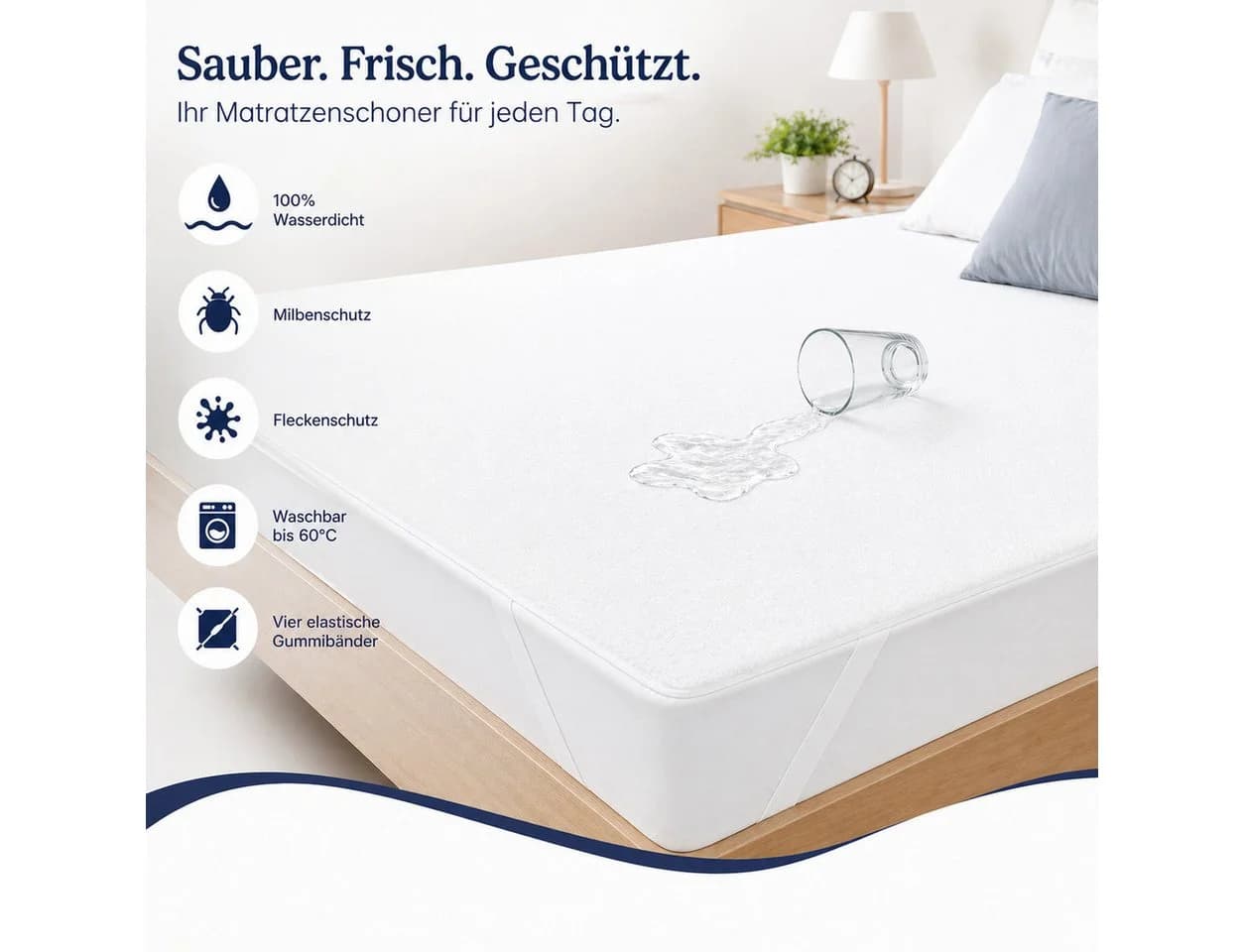 ALARA HOME Matratzenschoner Wasserdicht 90x200 2er Set - Bild 4