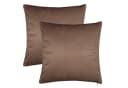BARBONS Kissenbezug 2er-Pack Mikrofaser Samt Braun 40x40 cm Bild 2