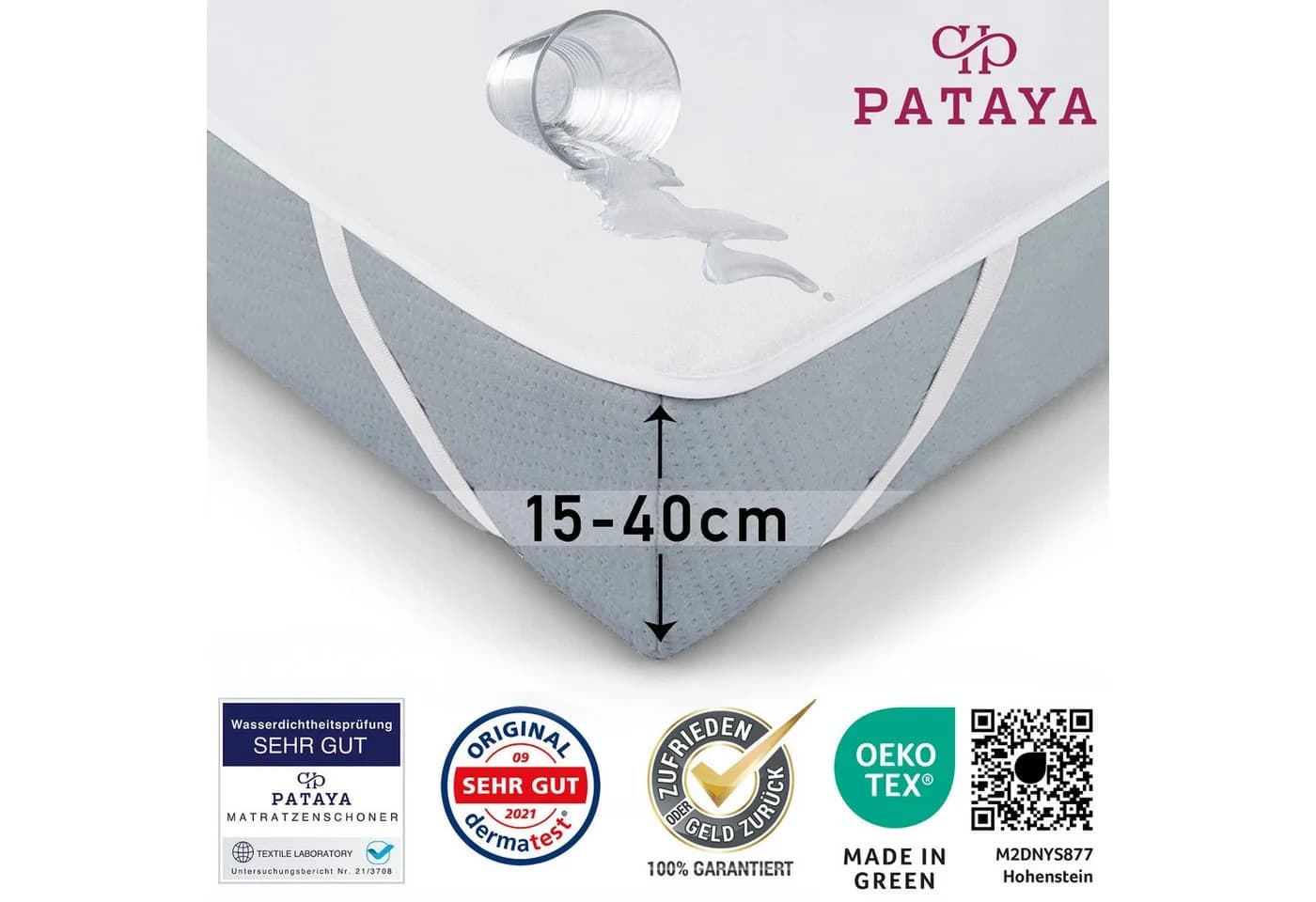 Pataya Matratzenschoner wasserdicht weiß OEKO-TEX - Bild 4