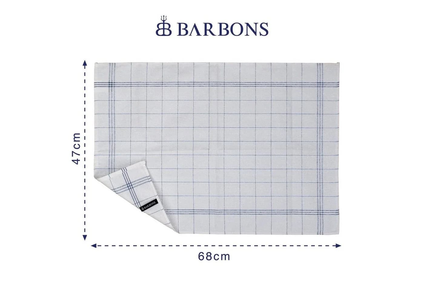 BARBONS Geschirrtuch Set 10-tlg Schwarz 100% Baumwolle Premium - Bild 3