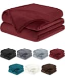 BARBONS Wohndecke Flauschig Kuscheldecke Rot 100% Polyester Bild 2