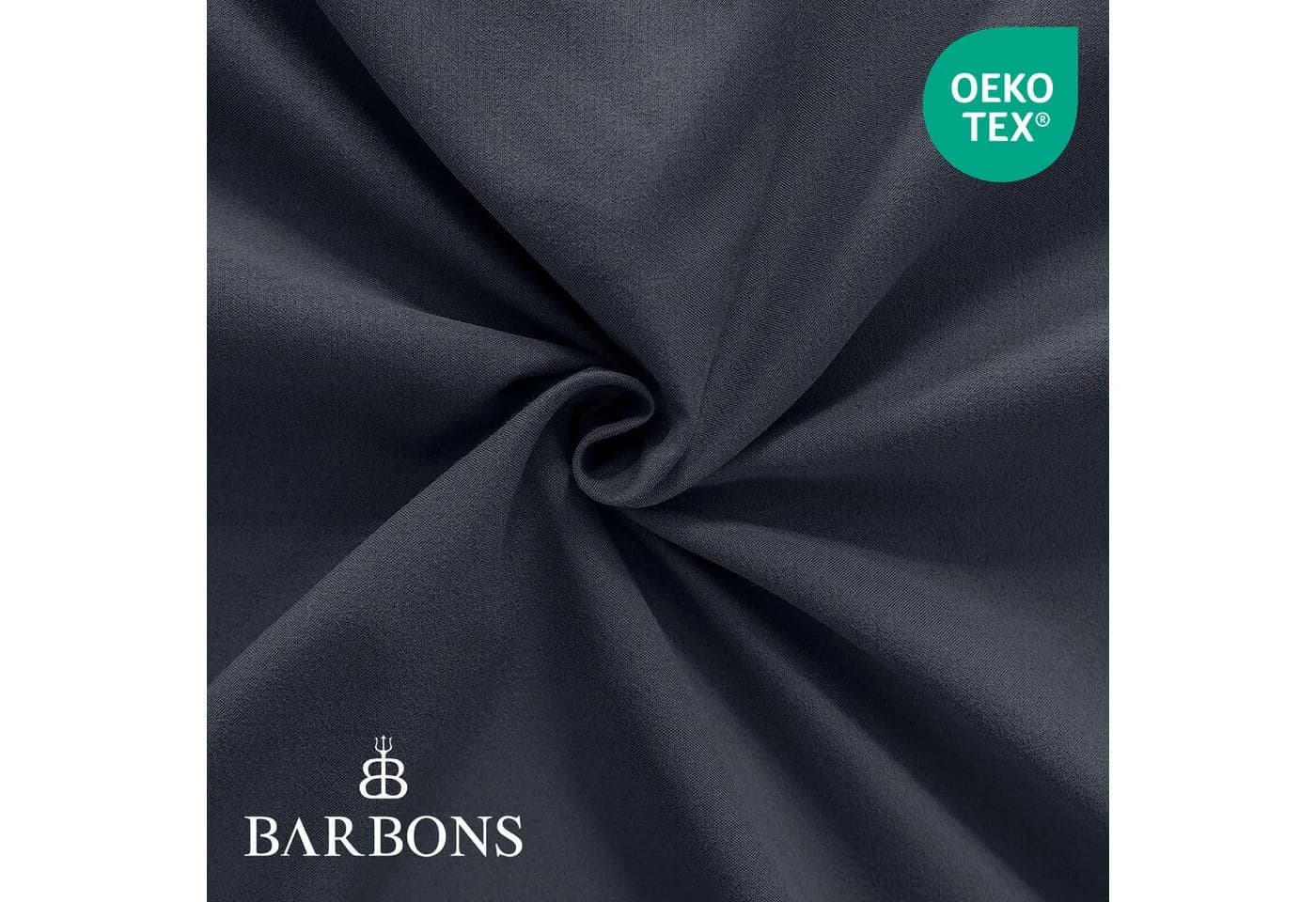 BARBONS Spannbettlaken Jersey 100% Baumwolle Dunkelgrau - Bild 5