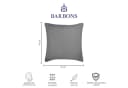 BARBONS Kissenbezug 100% Baumwolle Grau Jersey 2 Stück Bild 5
