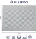 BARBONS Geschirrtuch 6-tlg. Baumwolle Schwarz/Grau Karomuster Bild 1