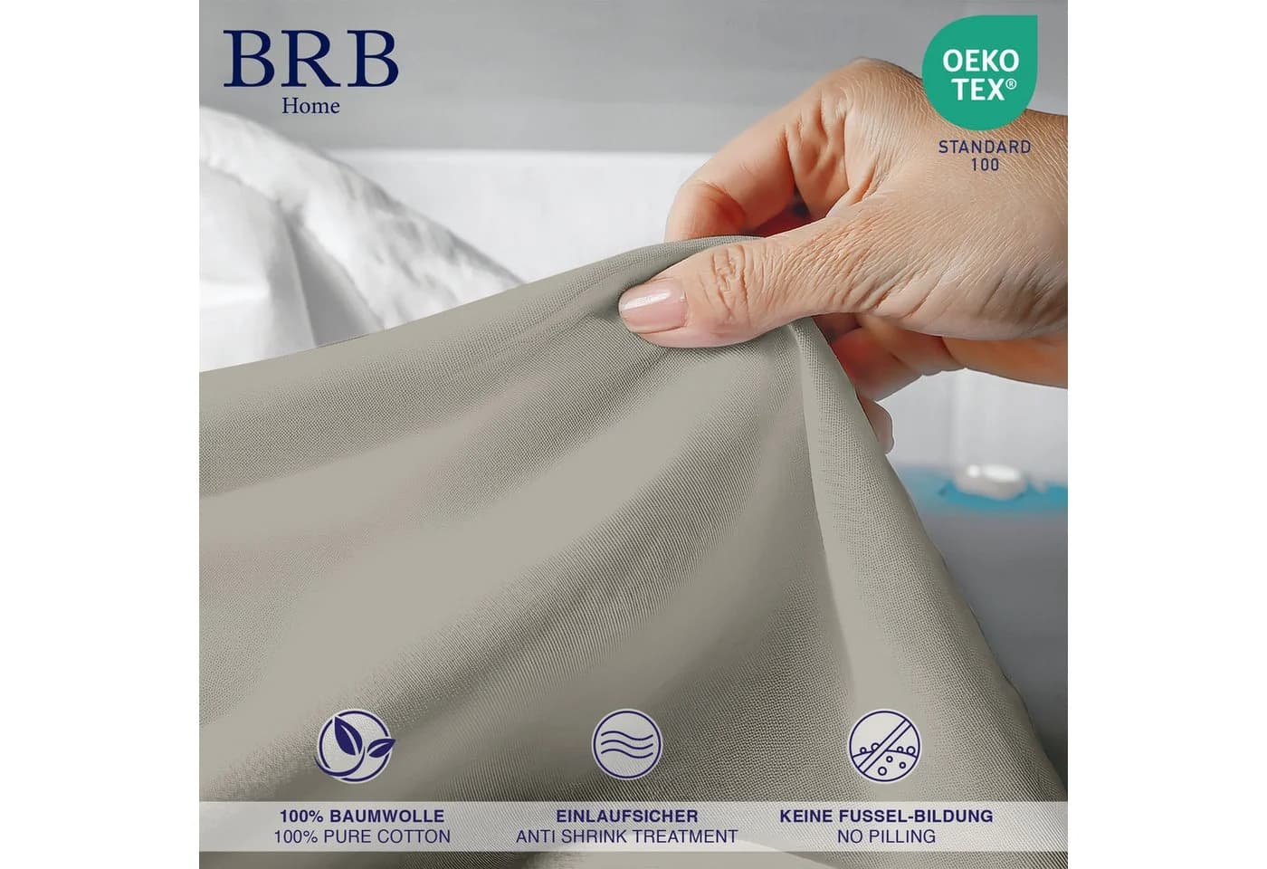 BRB HOME Spannbettlaken Jersey Baumwolle bis 27 cm - Bild 4
