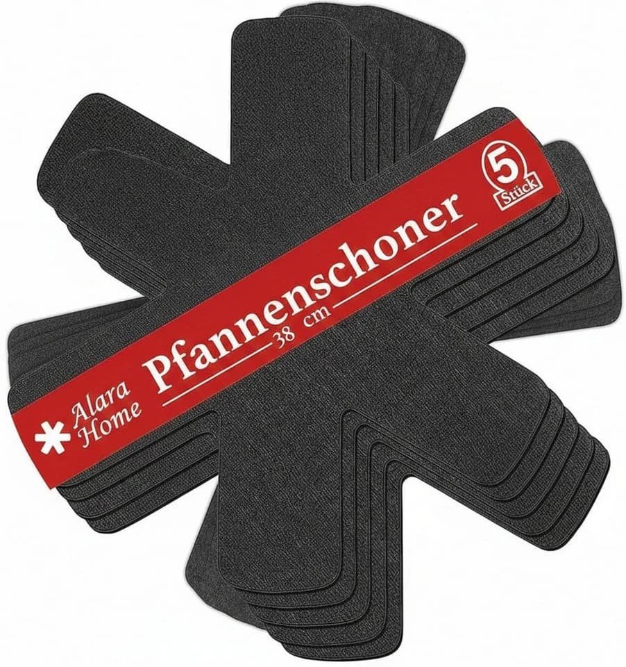 ALARA HOME Pfannenschoner 5-tlg. Filz Topfschutz 38 cm - Bild 2