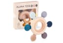 ALARA TOYS Beißring BPA-frei Holz & Silikon blau ab 3 Monaten Bild 2