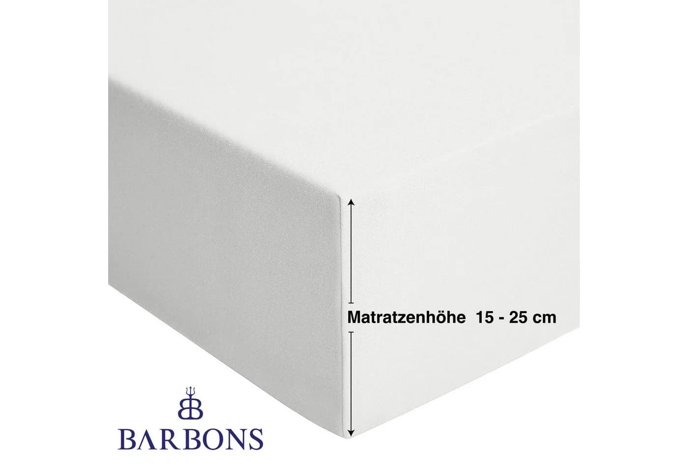 BARBONS Spannbettlaken Jersey 2er-Set 145 g/m² Baumwolle Rundgummi Atmungsaktiv - Bild 3