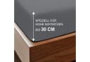 BARBONS Spannbettlaken Mikrofaser 35 cm Tiefe Dunkelgrau Bild 5