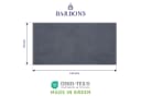 BARBONS Badetücher Set 4-tlg 70x140cm Grau Walkfrottee Baumwolle Bild 4