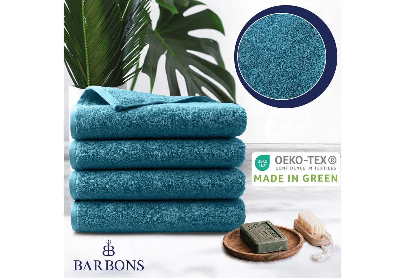 BARBONS Handtücher Set 8-tlg. 50 x 100 cm Baumwolle - Bild 1