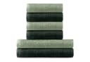 BARBONS Handtuch Set 6-tlg. 100% Baumwolle Walkfrottee Dunkelgrün/Hellgrün Bild 2