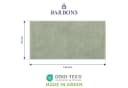 BARBONS Handtuch Set 6-tlg. 100% Baumwolle Walkfrottee Dunkelgrün/Hellgrün Bild 4