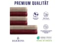 BARBONS Handtuch Set 6-tlg. Bordeaux/Taupe 100% Baumwolle Walkfrottee Bild 3