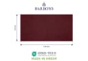 BARBONS Handtuch Set 6-tlg. Bordeaux/Taupe 100% Baumwolle Walkfrottee Bild 4
