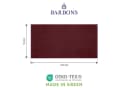BARBONS Handtuch Set 6-tlg. Bordeaux/Taupe 100% Baumwolle Walkfrottee Bild 5