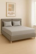 ALARA HOME Spannbettlaken 100% Baumwolle Jersey Grau Bild 1