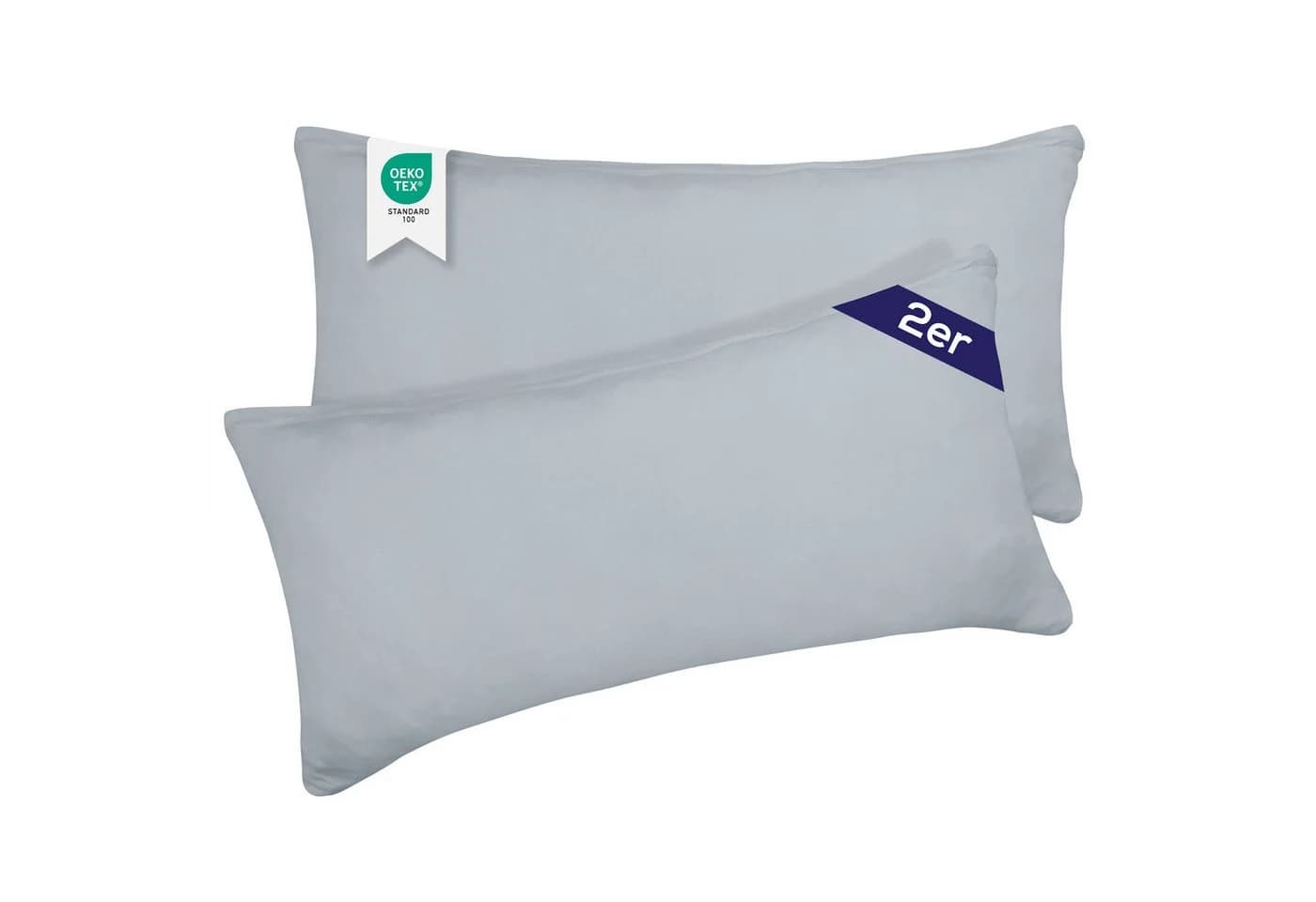 BARBONS Kissenbezug 100% Baumwolle Jersey 2 Stück 165 g/m²