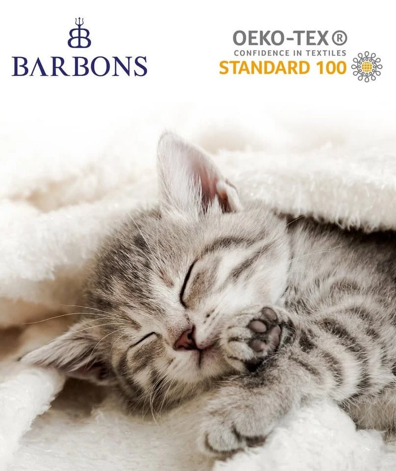 BARBONS Wohndecke Flauschige Kuscheldecke Weiß Polyester - Bild 3