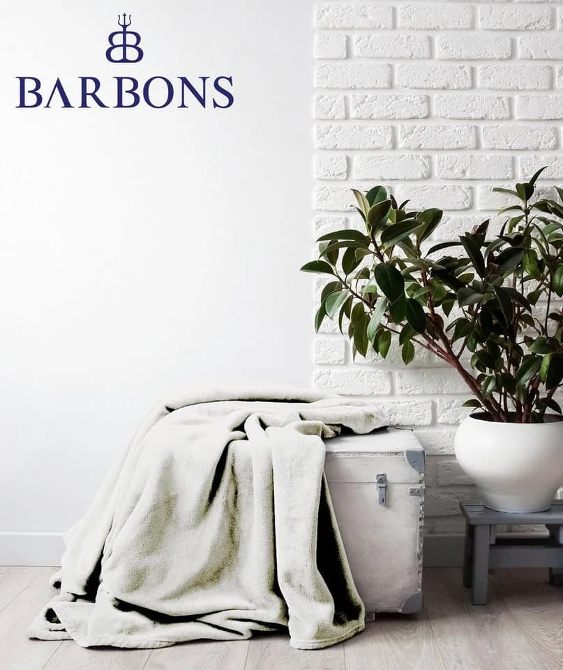 BARBONS Wohndecke Flauschige Kuscheldecke Weiß Polyester - Bild 5