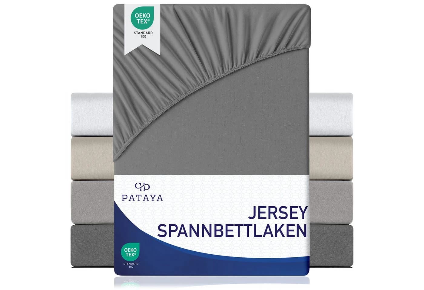 Pataya Spannbettlaken Jersey Bettlaken, bis zu 25cm Höhe, Gummizug: rundum, atmungsaktiv, hautfreundlich - Bild 2