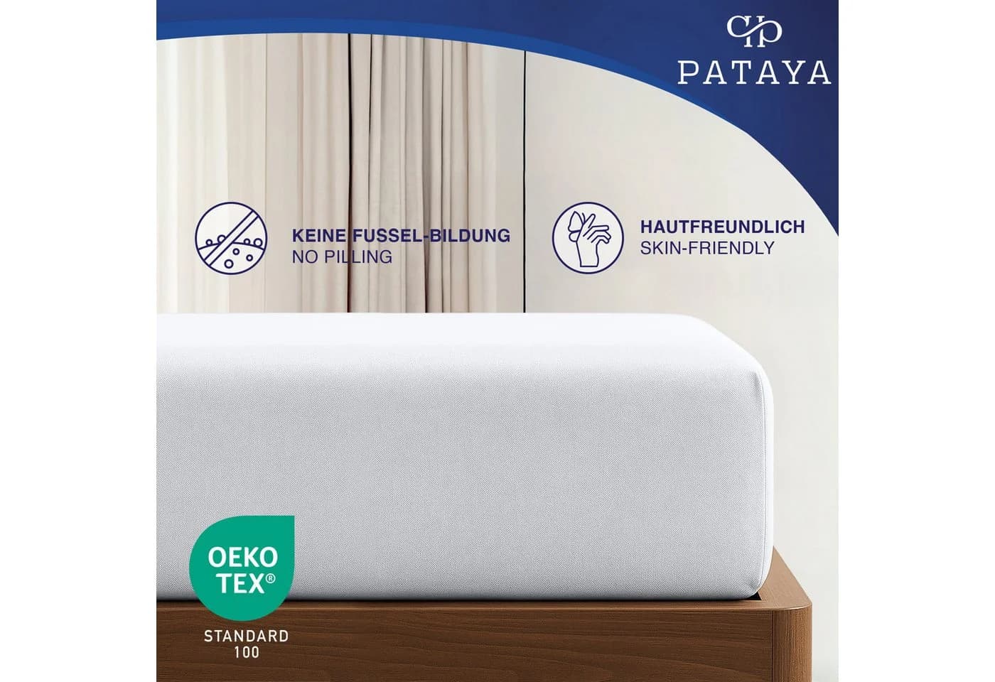 Pataya Spannbettlaken Jersey Bettlaken, bis zu 25cm Höhe, Gummizug: rundum, atmungsaktiv, hautfreundlich