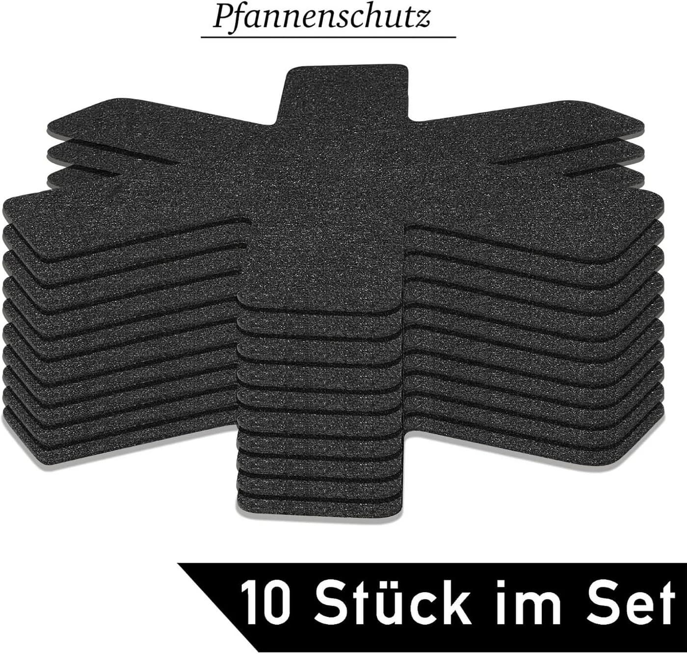 Emmy Home Pfannenschoner aus Filz 10-tlg. Schwarz