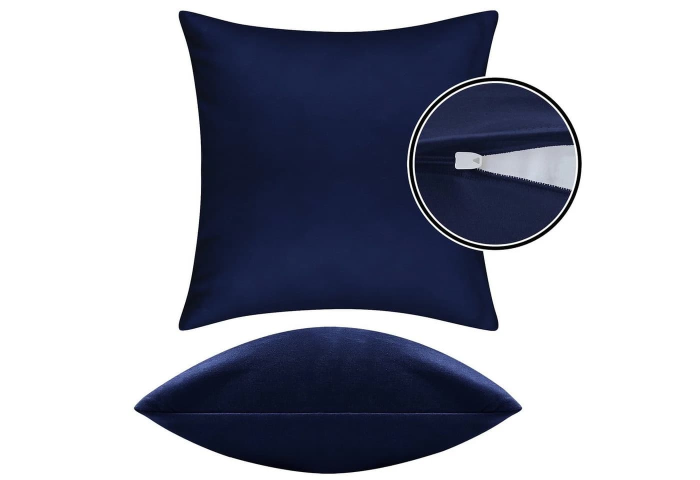 Pataya Kissenbezug 100% Baumwolle Jersey Blau 2er-Set - Bild 4