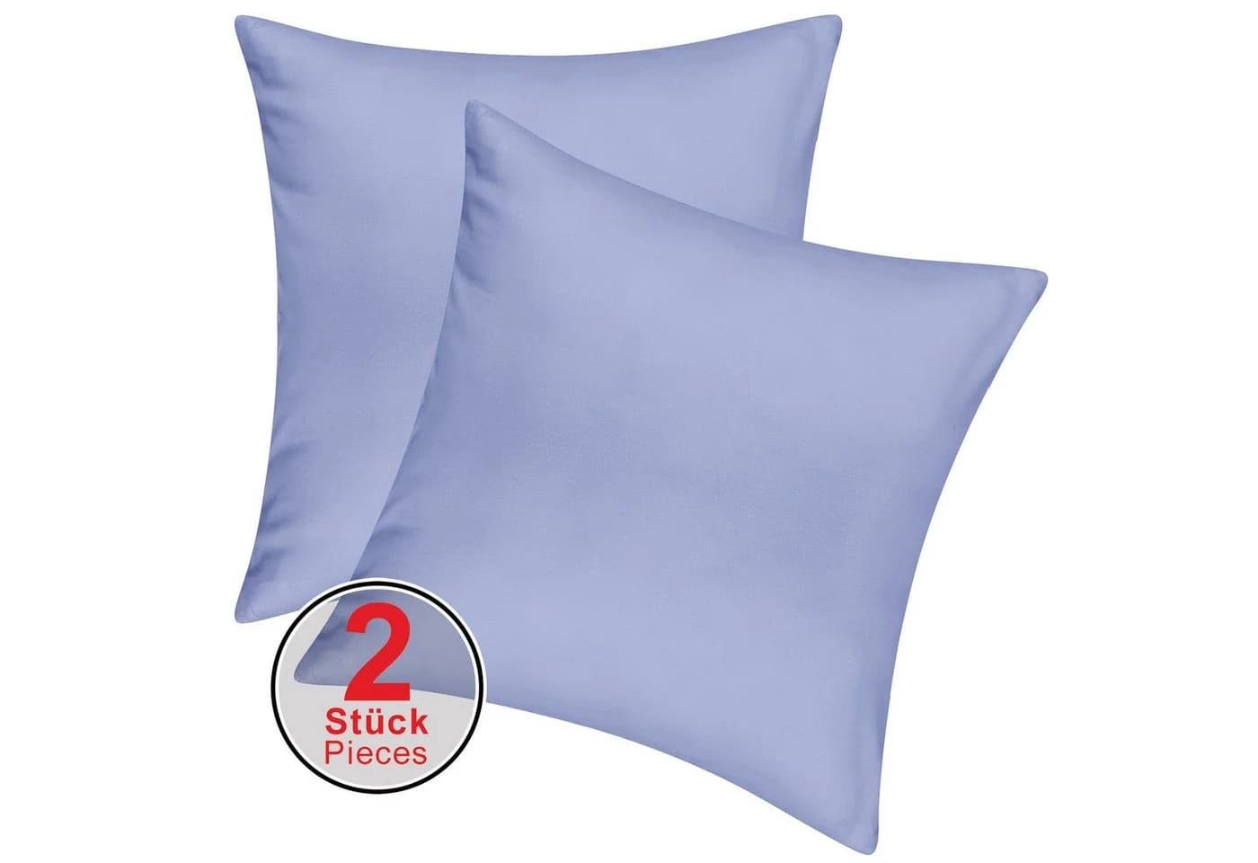 Pataya Kissenbezug 100% Baumwolle Jersey 2er-Set Blau