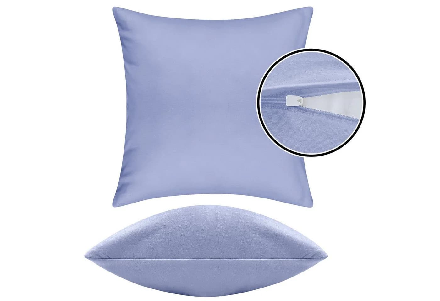 Pataya Kissenbezug 100% Baumwolle Jersey 2er-Set Blau - Bild 4