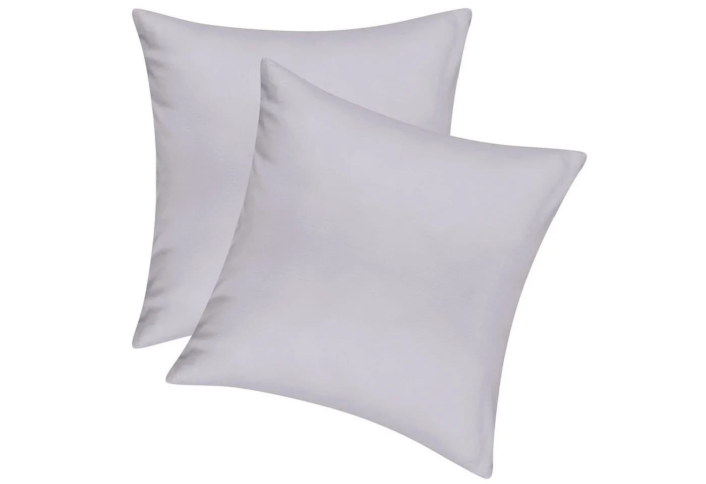 Pataya Kissenbezug 100% Baumwolle Grau Jersey 2er Set - Bild 2
